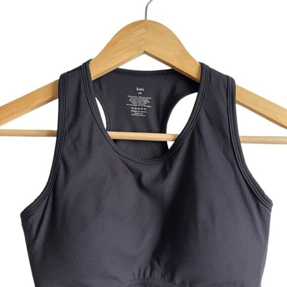 Knix Momenta Racerback Sports Bra XS Black - Picture 4 of 9